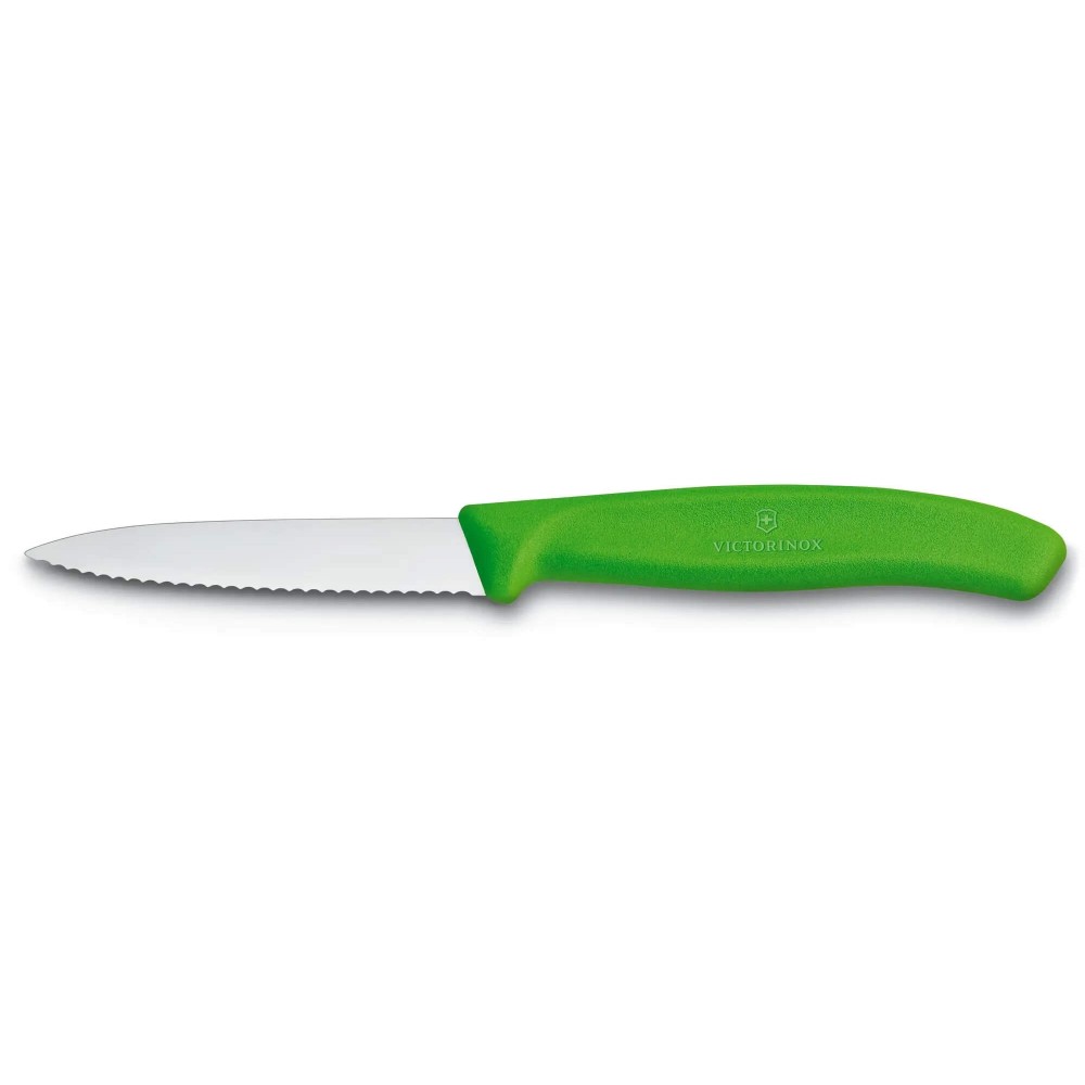 Victorinox Yeşil Sebze Bıçağı Tırtıklı (8 cm) 6.7636.L114