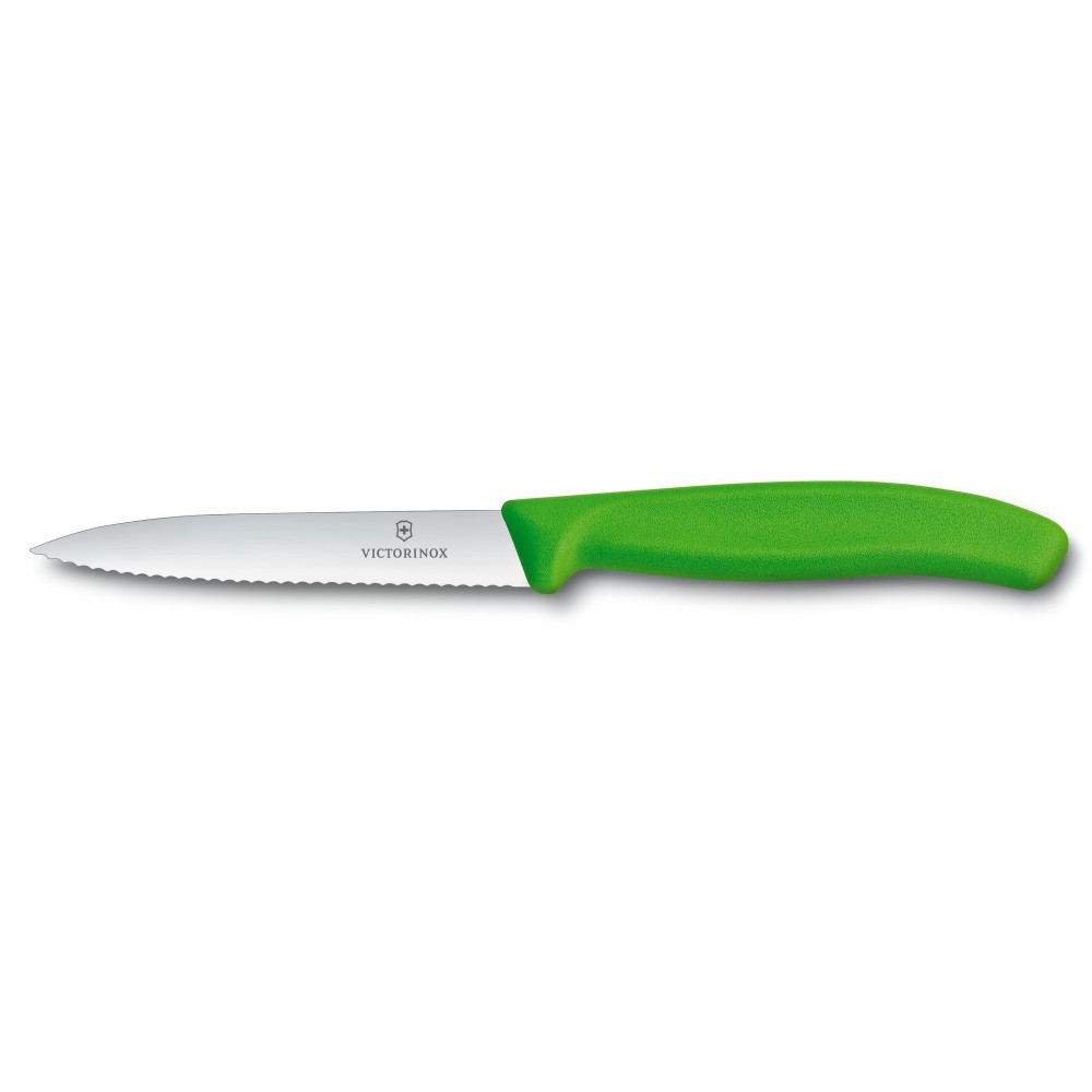 Victorinox Yeşil Sebze Bıçağı Tırtıklı (10cm) 6.7736.L4