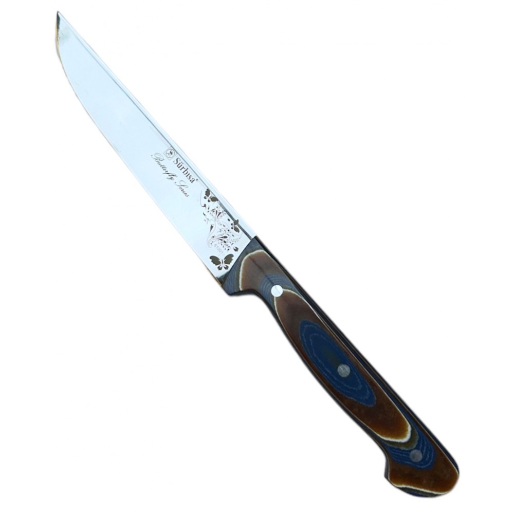 Sürmene Sürbisa 61001V Mutfak Bıçağı Kelebek Serisi Mavi 16cm