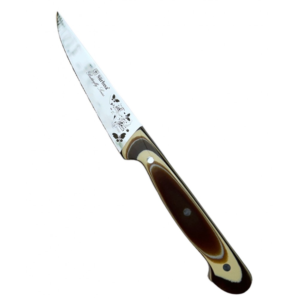 Sürmene Sürbisa 61002V Mutfak Bıçağı Kelebek Serisi Karamel 13cm