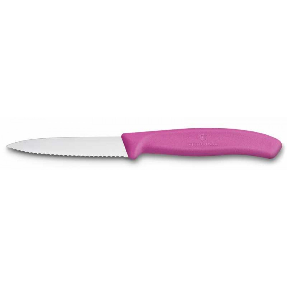 Victorinox Pembe Sebze Bıçağı Tırtıklı (8 cm) 6.7636.L115