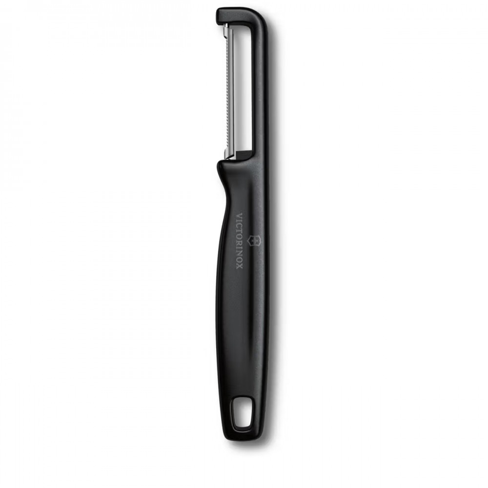 Victorinox IOTA Tırtıklı Kenar Çift Taraf Siyah Soyacak 6.0943.3