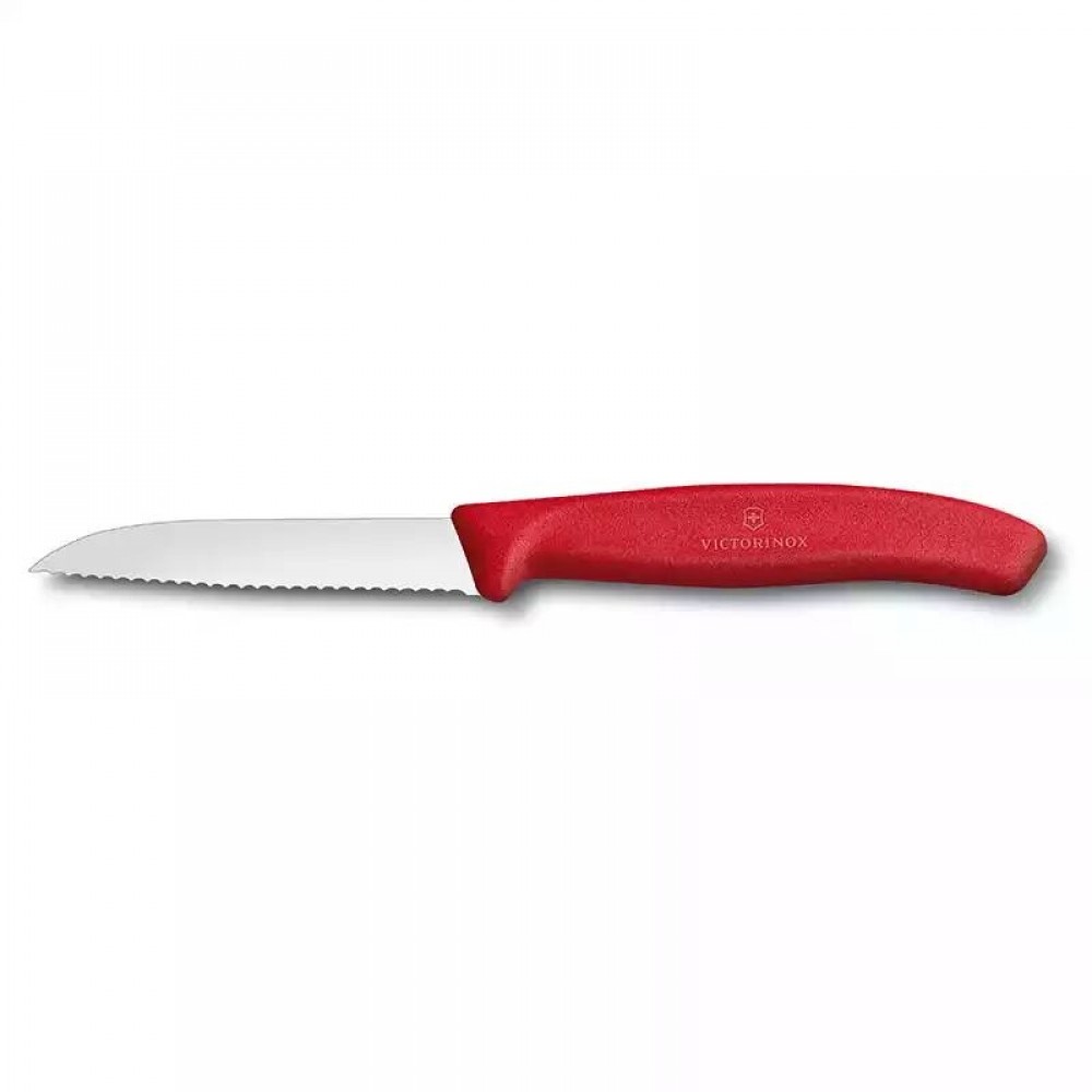 Victorinox Kırmızı Sebze Bıçağı Tırtıklı (8 cm) 6.7431