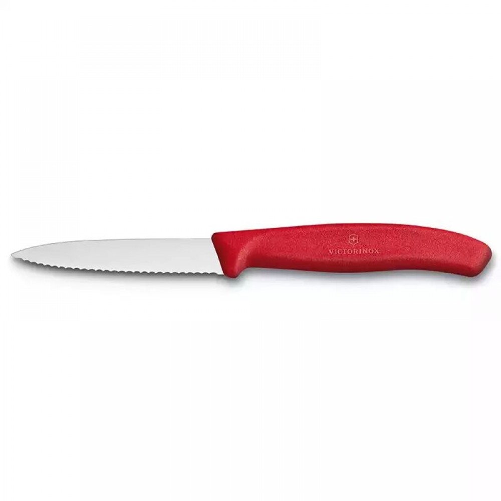 Victorinox Kırmızı Sebze Bıçağı Tırtıklı (8 cm) 6.7631