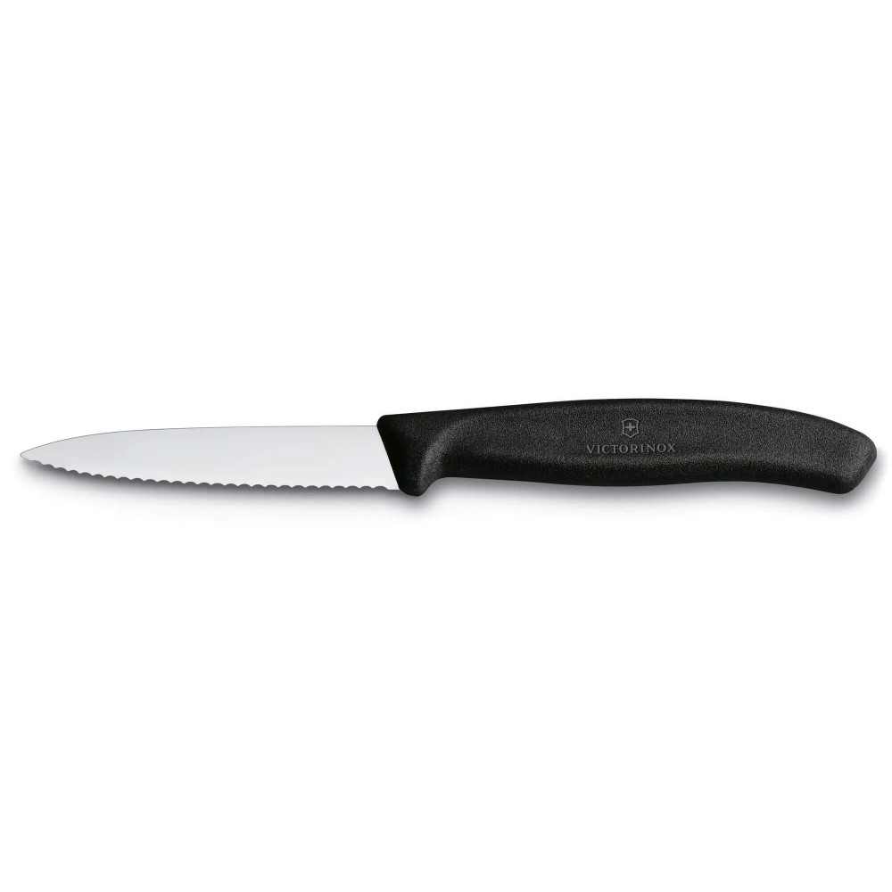 Victorinox Siyah Sebze Bıçağı Tırtıklı (8 cm) 6.7633