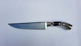 Özbek Ulubey Eğik Boynuz Saplı Av Bıçağı