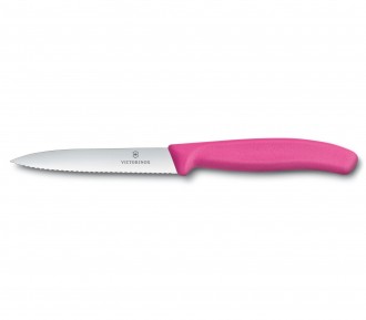 Victorinox Pembe Sebze Bıçağı Tırtıklı (10cm) 6.7736.L5