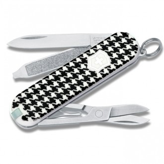 Victorinox Çakı 0.6223.L1005 Classic Pepita Siyah Beyaz Desenli