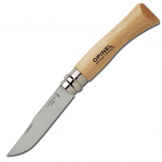 opinel-caki-no7-inox-celik-kayin-sapli