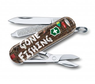 Victorinox Çakı 0.6223.L2005 Classic Gone Fishing Desenli 2020 Limitli