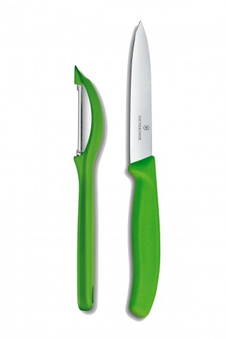 Victorinox 2'li Soyacak ve Bıçak Seti Yeşil