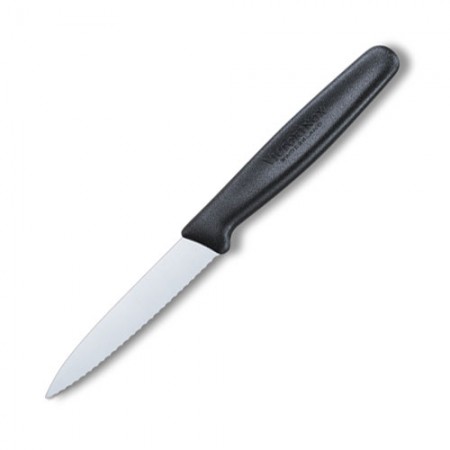 Victorinox Sebze Bıçağı 5.0633 (8 cm) Sivri Siyah Testere