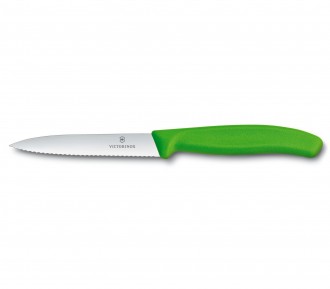 Victorinox Yeşil Sebze Bıçağı Tırtıklı (10cm) 6.7736.L4