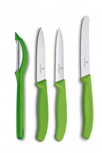 Victorinox Yeşil 4 'lü Soyacak ve Bıçak Seti