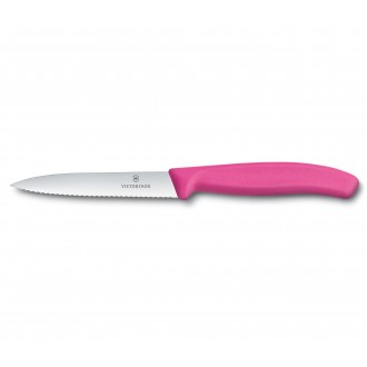 Victorinox Pembe Sebze Bıçağı Tırtıklı (10cm) 6.7736.L5