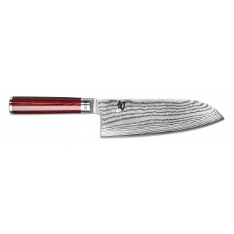 Kai Shun Classic Limitli Kırmızı Santoku Geniş Şef Bıçağı DM0717RD