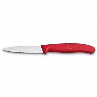 Victorinox Kırmızı Sebze Bıçağı Tırtıklı (8 cm) 6.7631