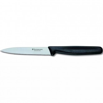 Victorinox Sebze Bıçağı 5.0733 (10 cm) Sivri Siyah Testere