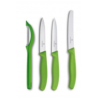 Victorinox Yeşil 4 'lü Soyacak ve Bıçak Seti